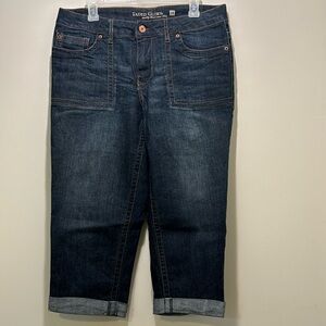 Women Cropped Denim Capri Size:14